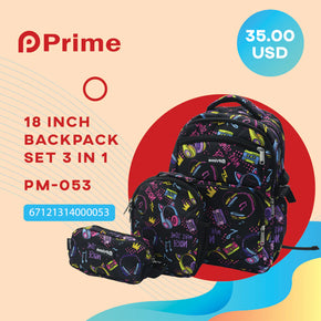 Prime Backpack Set Of 3 Pcs / PM-053