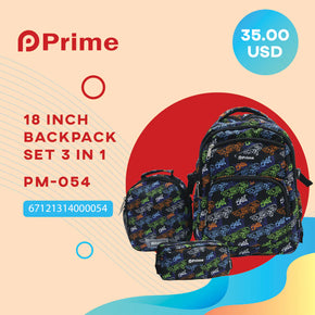 Prime BackPack Set Of 3 Pcs / PM-054