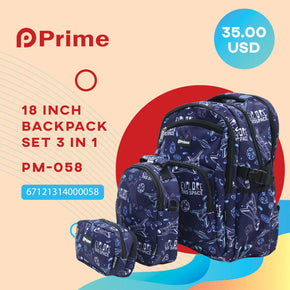 Prime Backpack Set Of 3 Pcs / PM-058