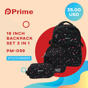 Prime Backpack Set Of 3 Pcs / PM-059