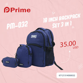 Prime Backpack Set Of 3 Pcs / PM-032