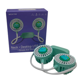 Portable Neck Fans ABS Mini USB Charging Sports Neck Hanging Fan Personal Cooling Fan around Neck/KQ337