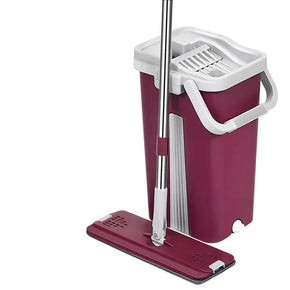 Mop Scratch Cleaning Automatic Spin Mop Bucket Flat Squeeze Hand Free Wringing Magic Microfiber Mop Home Floor Cleaning Mop/KN-253