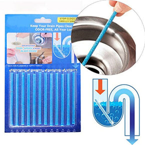 12 Pcs Sani Stick Pipe Deodorizer Drain Cleaning Sanitation Sticks Clog Remover And Odors Eliminator/kn-300