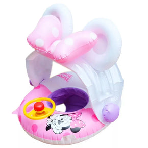 Cartoon cute baby swimming ring with parasol float inflatable swimming pool/kl146