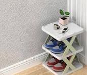 3 layer Stackable Shoe Storage Box Entryway Shelf Box Plastic Shoe Cabinet Space Saver/ 23FK054