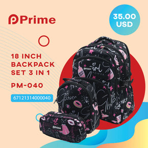 Prime Backpack Set Of 3 Pcs / PM-040