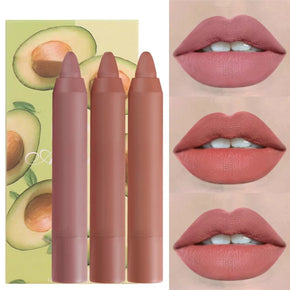 Mattes Lipstick Pencil Velvet Lipstick Pencil Waterproof 3pcs/kq075