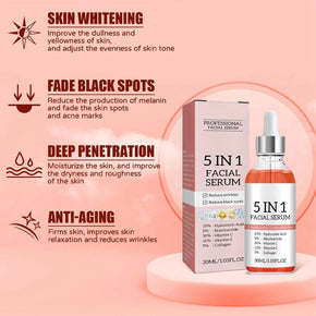 Vitamin C Face Serum 5 In 1 Anti-Aging Serum With Vitamin C Vitamin E Hyaluronic Acid Collagen And Nicotinamide 30 Ml/kq235