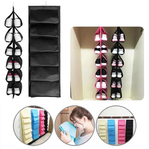 12 Pockets Hanging Shoe Organizer for Closet with Hanger for Storage Mens Shoes,Kids ,Also can used as Travel shoe rack hanging/kr-060