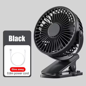 Portable Mini Hand Clip Fan USB Charging Quiet Desktop Electric/kq335