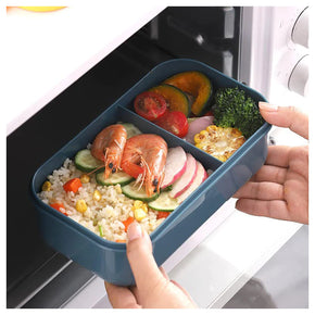 Bento Lunch Box for Kids and Adults Leak-Proof 2 Compartments Lunch Rectangular Container 1100ml/ 23FK042