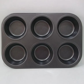 Mini Muffin Tray 6 Cup Muffin Pan Carbon Steel 27x18x2cm/kr-373