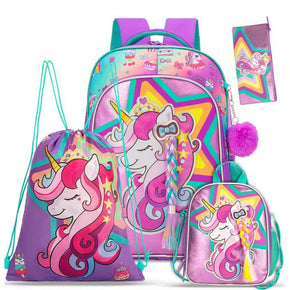 Eazy Kids School Bag, Lunch Bag, Activity Bag, Pencil Case 4 Pcs/14601-4