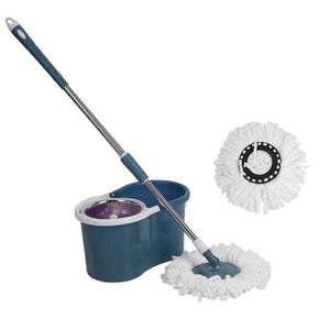 Floor Mop Microfiber Spining Magic Spin Mop Bucket 2 Heads Rotating