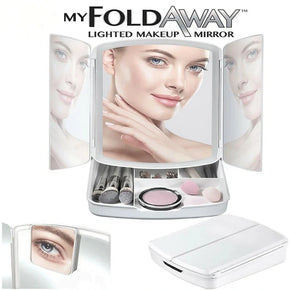 My Fold Away Vanity Mirror With Makeup Storage/kn-268