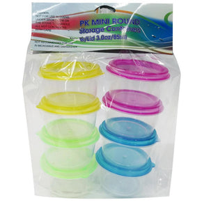 Mini Round Storage Containers (8 Pcs) / 2138 / I-130 / - Karout Online -Karout Online Shopping In lebanon - Karout Express Delivery 