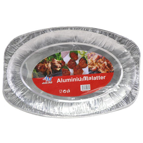 Oval Aluminum Platter ( 2 Pcs) / E-222 Cleaning & Household