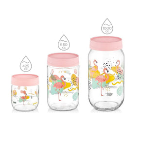 Hane Flamingo Spice Jar Set 3 Pcs/8681873425064