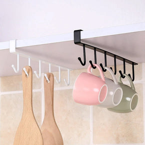 Iron 6 Hooks Storage Shelf / KC22-104